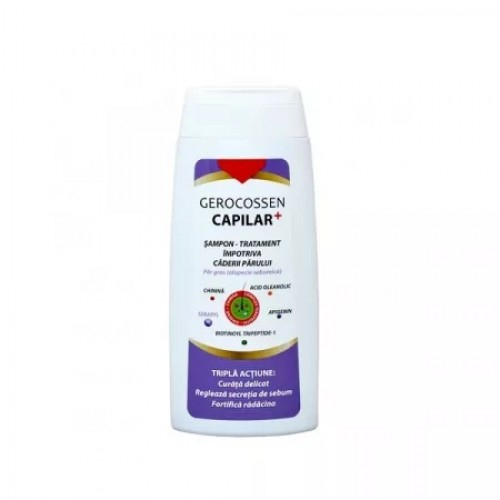 Gerocossen Capilar+ sampon tratament impotriva caderii parului, pentru par gras, 275ml Zephyr Labs