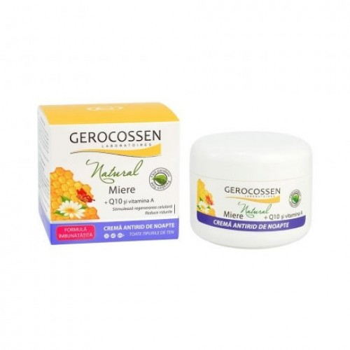 Gerocossen crema antirid noapte Natural miere, 100ml Zephyr Labs