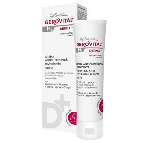 Gerovital H3 Derma+ crema anticuperozica hidratanta SPF10, 50ml 4020 Zephyr Labs