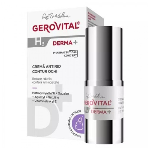 Gerovital H3 Derma+ crema antirid contur ochi, 15ml 388 Zephyr Labs