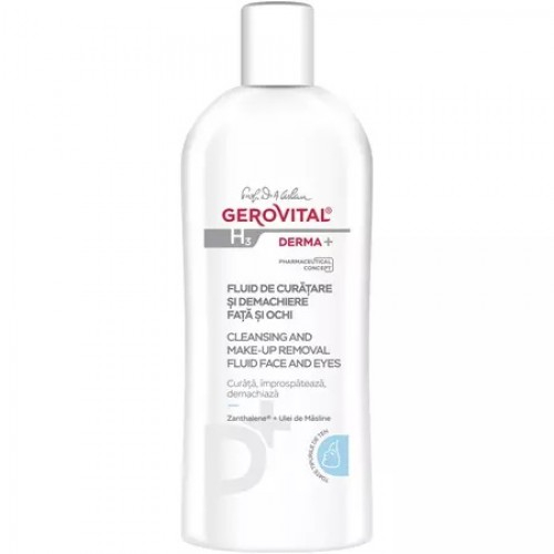 Gerovital H3 Derma+ fluid curatare si demachiere fata si ochi, 200ml 382 Zephyr Labs