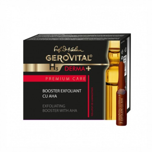 Gerovital H3 Derma+ Premium Care booster exfoliant cu AHA 4 fiole x 2ml Zephyr Labs [1]