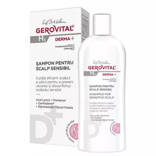 Gerovital H3 Derma+ sampon pentru scalp sensibil, 200ml 394 Zephyr Labs