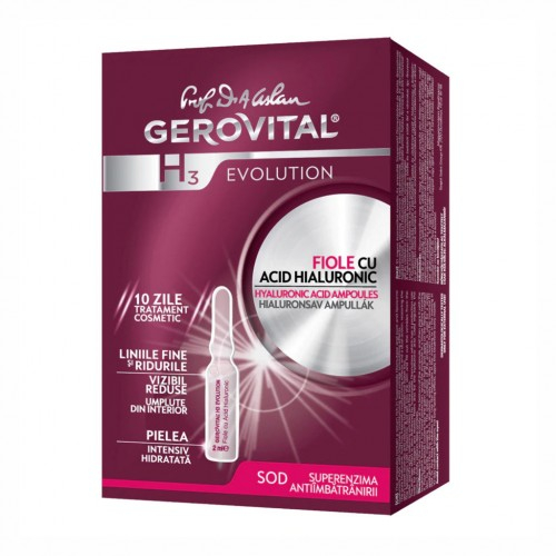 Gerovital H3 Evolution fiole cu acid hialuronic 10x2ml Zephyr Labs [1]
