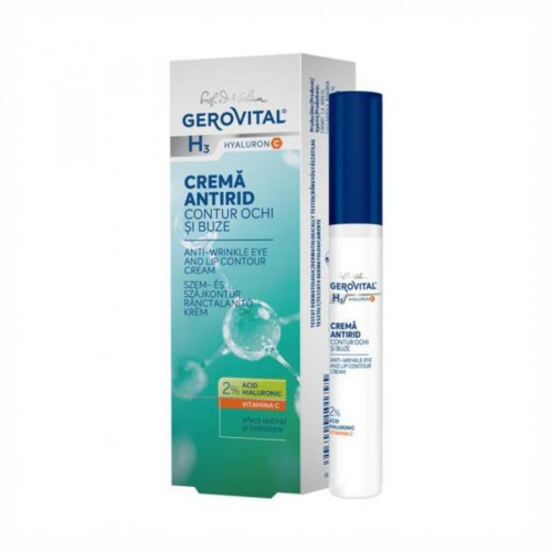 Gerovital H3 Hyaluron C crema antirid contur ochi si buze 15ml Zephyr Labs [1]