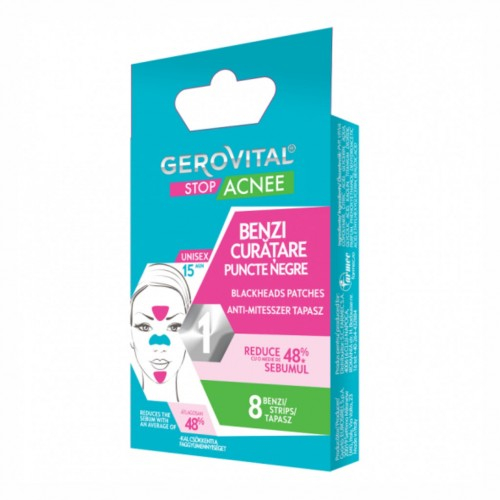 Gerovital Stop Acnee benzi curatare puncte negre 8 buc Zephyr Labs [1]