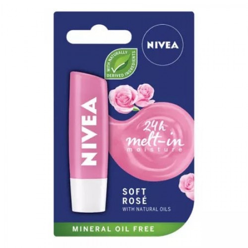 Nivea balsam de buze Soft Rose, 4.8g Zephyr Labs [1]
