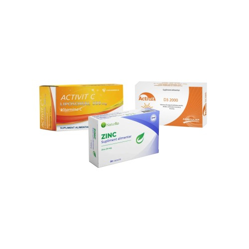 Pachet Activit C Liposomalx1cut.+Activit D3 2000x1cut.+NaturRo Zincx1cut. Zephyr Labs
