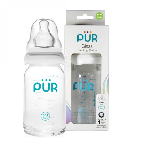 Pur biberon din sticla cu rezistenta la soc termic, 130ml (1202) Zephyr Labs [1]