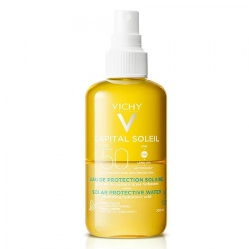 Vichy Capital Soleil apa protectie solara cu acid hialuronic SPF50, 200ml (95145) Zephyr Labs