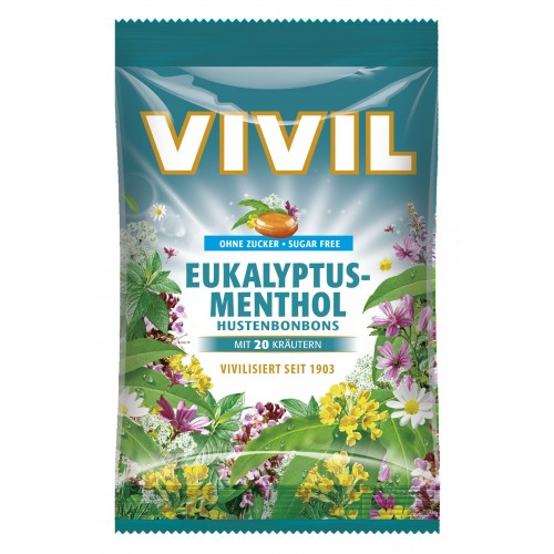Vivil bomboane eucalipt si mentol fara zahar, 60g Zephyr Labs [1]