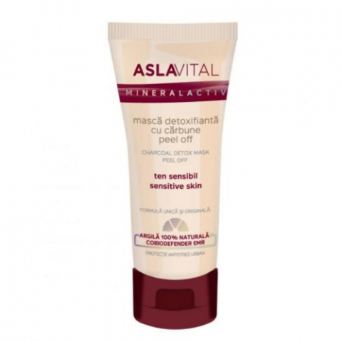 Produse pentru ingrijire si frumusete - Aslavital Mineral Activ masca Detox cu carbune, 100ml Zephyr Labs