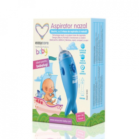Mama si copil - Aspirator nazal electric Easycare baby cu 2 viteze si melodii Zephyr Labs
