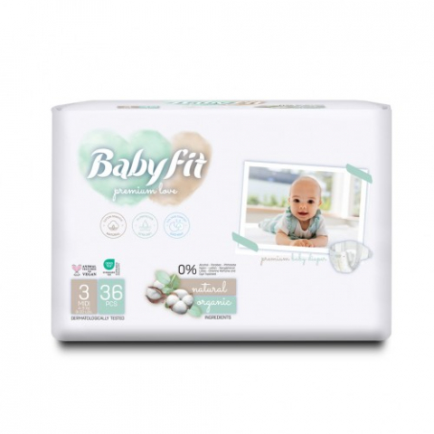 Mama si copil - BabyFit scutec Eco 3/ Midi x 36 buc Zephyr Labs