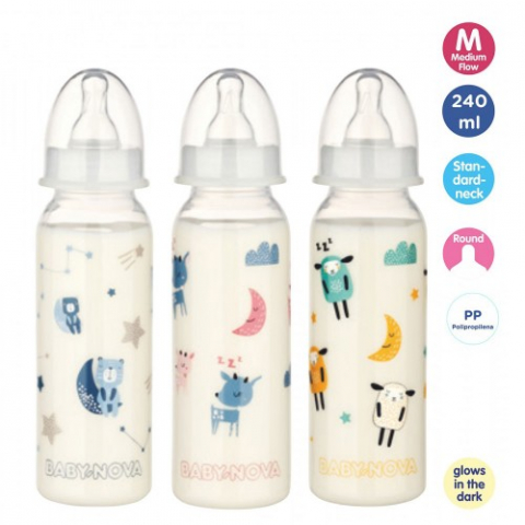 Mama si copil - Baby Nova Biberon Nopate Buna PP fara BPA 47011, 240 ml Zephyr Labs