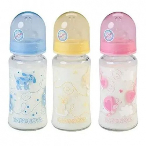 Mama si copil - Baby Nova Biberon PP fara BPA decor cu animalute 47010, 240ml Zephyr Labs