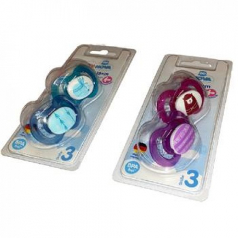 Mama si copil - Baby Nova Suzeta simetrica decor talia 3, +18 luni x 2 buc 27261 Zephyr Labs