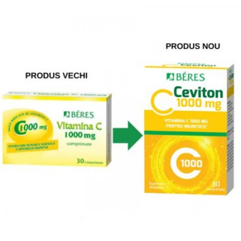 Suplimente alimentare - Beres vitamina C 1000mg, Ceviton, 30 comprimate Zephyr Labs