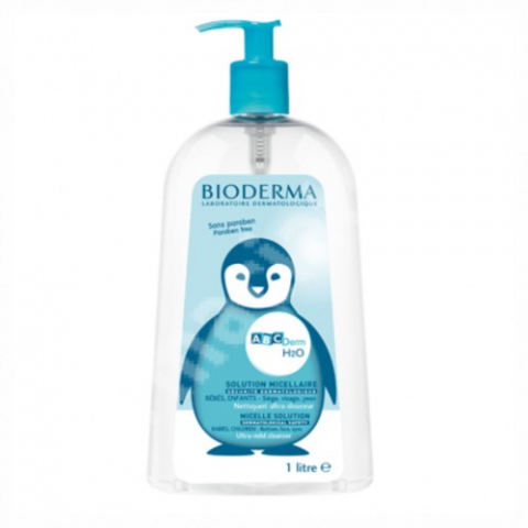 Mama si copil - Bioderma ABC Derm H2O solutie micelara 1L + pompa Zephyr Labs