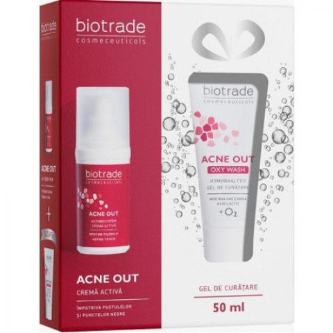 Produse pentru ingrijire si frumusete - Biotrade Acne out pachet crema activax30ml+oxy gel curatare x50ml Zephyr Labs