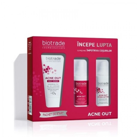 Ingrijire ten - Biotrade pachet Acne Out Gel de curatare, 50 ml + Lotiune activa, 20 ml + Crema hidratanta, 20 ml Zephyr Labs