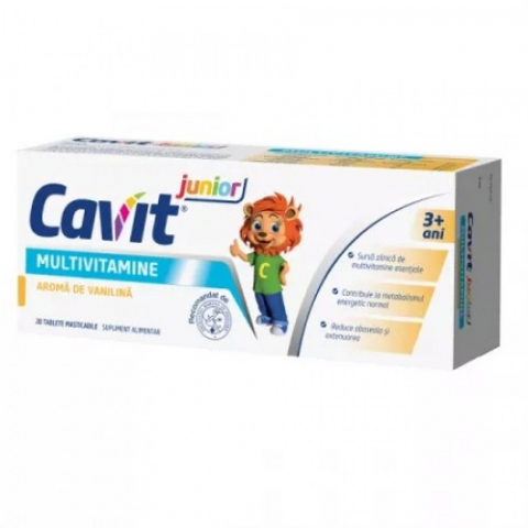 Vitamine si minerale - Cavit Junior multivitamine aroma vanilie, 20 comprimate masticabile Zephyr Labs