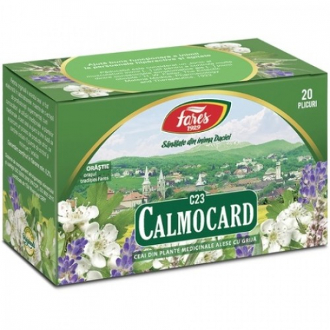 Alimentatie sanatoasa - Ceai calmocard C23 Fares, 20 plicuri Zephyr Labs