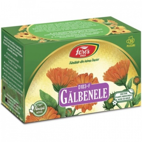  Ceaiuri - Ceai de galbenele Fares, 20 plicuri (D103) Zephyr Labs