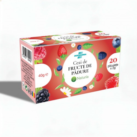 Alimentatie sanatoasa - Ceai fructe padure Naturia x 20 plic.Ropharma Zephyr Labs
