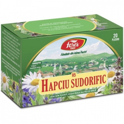 Suplimente alimentare - Ceai Hapciu Sudorific Fares, 20 plicuri (R5) Zephyr Labs