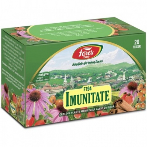 Suplimente alimentare - Ceai Imunitate Fares, 20 plicuri (F194) Zephyr Labs