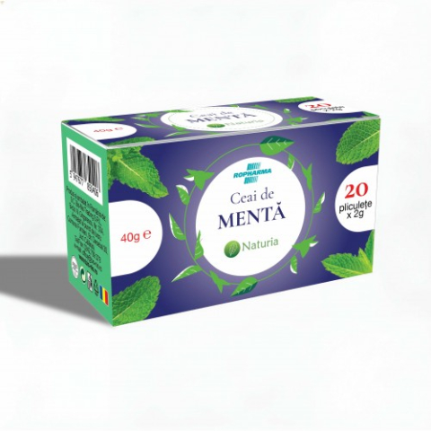 Alimentatie sanatoasa - Ceai menta Naturia x 20 plic.Ropharma Zephyr Labs