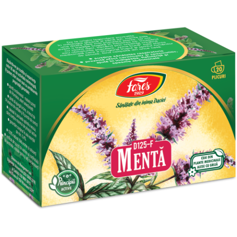 Alimentatie sanatoasa - Ceai menta x 20 plicuri Fares Zephyr Labs