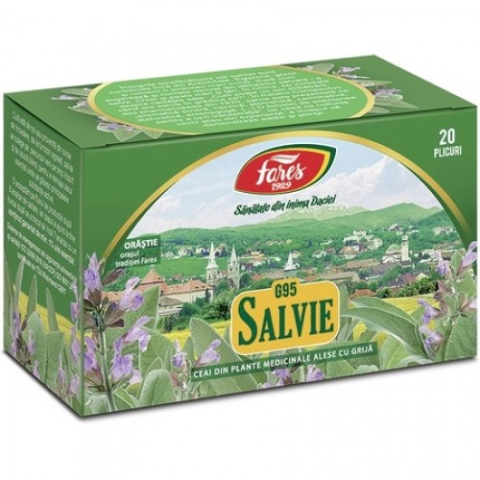 Alimentatie sanatoasa - Ceai salvie x 20 plic Fares Zephyr Labs