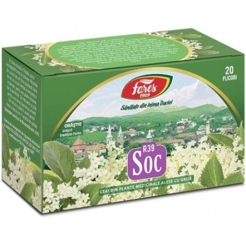 Alimentatie sanatoasa - Ceai soc x 20 plicuri Fares Zephyr Labs