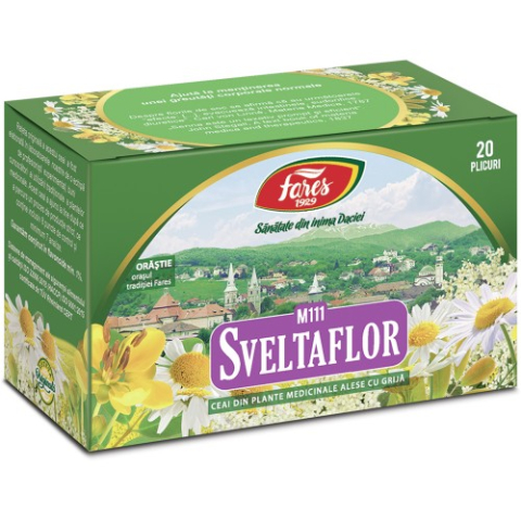 Alimentatie sanatoasa - Ceai sveltaflor pt. slabit 20 plic. (M111) Fares Zephyr Labs