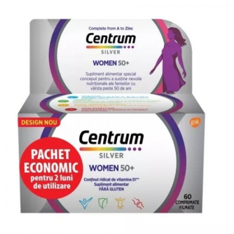 Suplimente alimentare - Centrum A-Z silver 50+ femei x 60 compr. Zephyr Labs