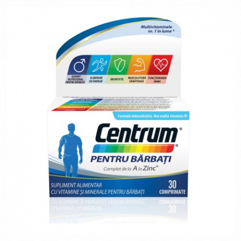 Suplimente alimentare - CENTRUM Barbati de la A la Zinc, 30 comprimate Zephyr Labs