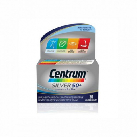 Suplimente alimentare - Centrum Silver A-Zinc 50+, 30 comprimate Zephyr Labs
