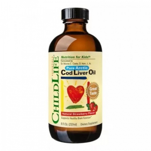 Sanatatea mintii - ChildLife Essentials cod liver oil, 237ml Zephyr Labs
