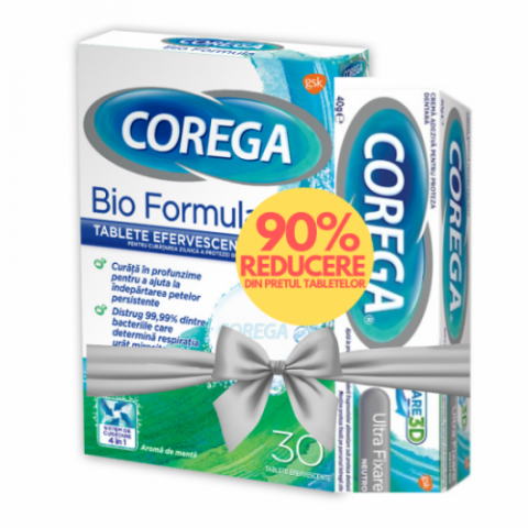 Produse pentru ingrijire si frumusete - Corega Ultra Fixare Neutro 40g + Corega Tabs Bioformula 30 tablete eff.-90% reducere Zephyr Labs