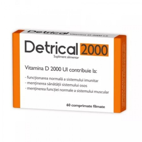 Suplimente alimentare - Detrical D3 2000UI, 60 comprimate Zephyr Labs