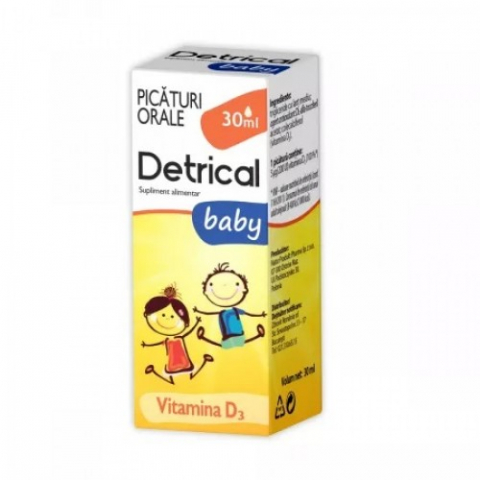 Mama si copil - Detrical D3 baby picaturi orale, 30ml Zephyr Labs