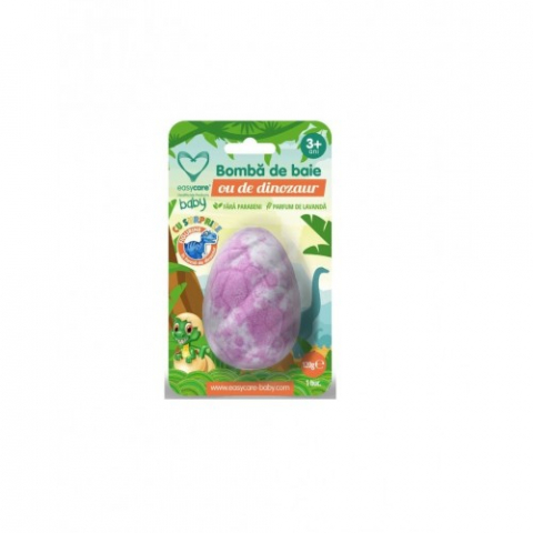 Mama si copil - Easycare baby bomba baie ou dinozaur cu surpriza parfum de lavanda, 120g Zephyr Labs
