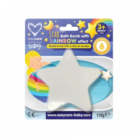 Mama si copil - Easycare baby bomba de baie stea cu efect de curcubeu, 110g Zephyr Labs