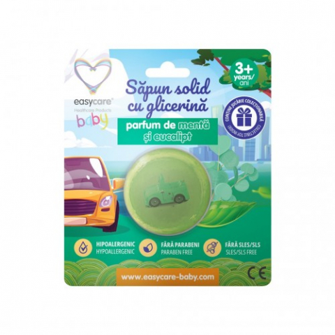 Produse pentru ingrijire si frumusete - Easycare baby sapun solid cu glicerina, menta, eucalipt si jucarie, 100g Zephyr Labs
