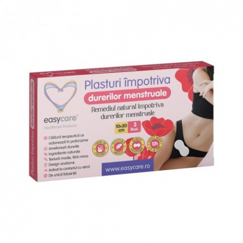 Suplimente alimentare - Easycare plasturi impotriva durerilor menstruale, 10/20cm x 3 bucati (EASY00259) Zephyr Labs