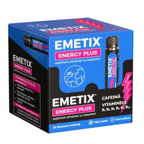 Suplimente alimentare - Emetix energy plus 20 flacoane unidoza x 25 ml Zephyr Labs