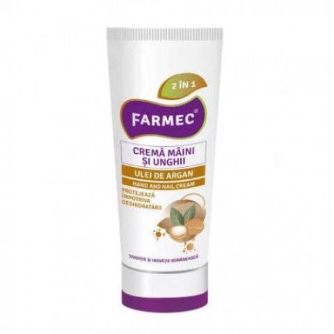 Produse pentru ingrijire si frumusete - Farmec crema maini si unghii argan 100ml Zephyr Labs