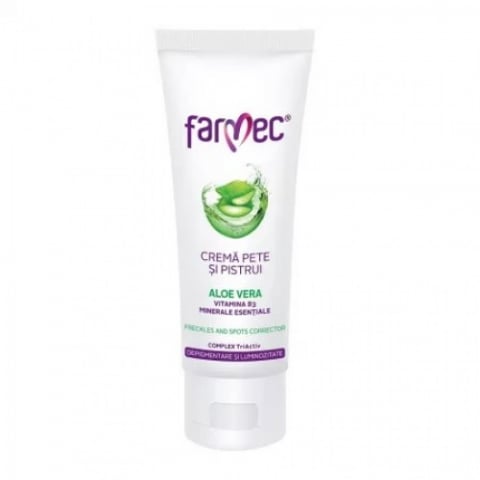 Produse pentru ingrijire si frumusete - Farmec crema pentru pete si pistrui cu aloe vera, 50ml 1810 Zephyr Labs